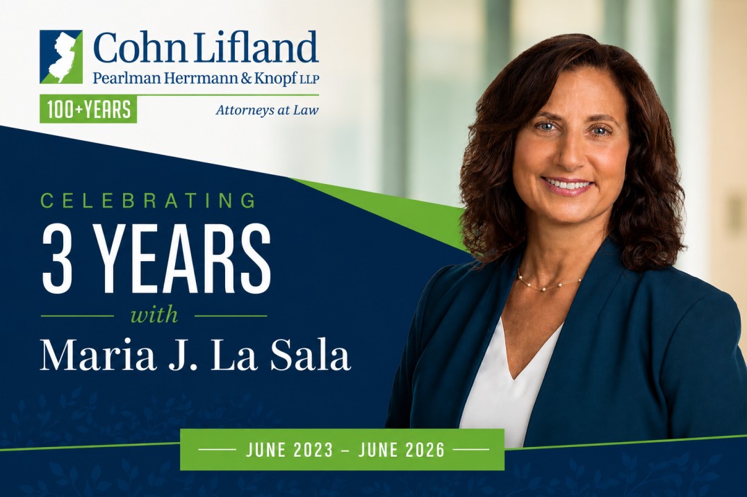Celebrating Maria J. La Sala for Three Years with Cohn Lifland